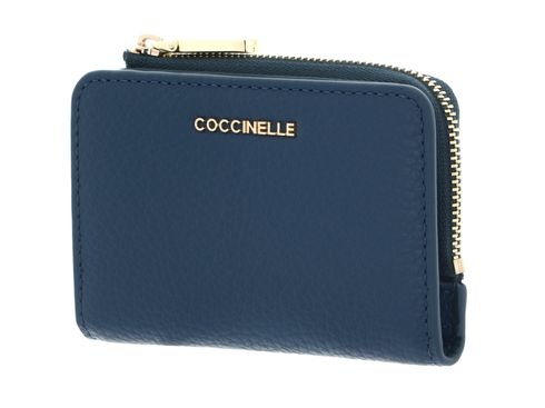 COCCINELLE Metallic Soft Credit Card Holder Deep Blue