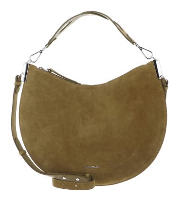COCCINELLE Sunup Handbag Suede Leather Seagrass