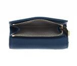 COCCINELLE Metallic Soft Wallet Grained Leather Deep Blue