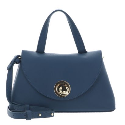 COCCINELLE Nikla Handbag Double Grainy Leather Deep Blue / Sandshell