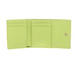 COCCINELLE Metallic Soft Wallet Grained Leather Green Glow