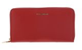 COCCINELLE Metallic Soft Wallet Grained Leather Scarlet
