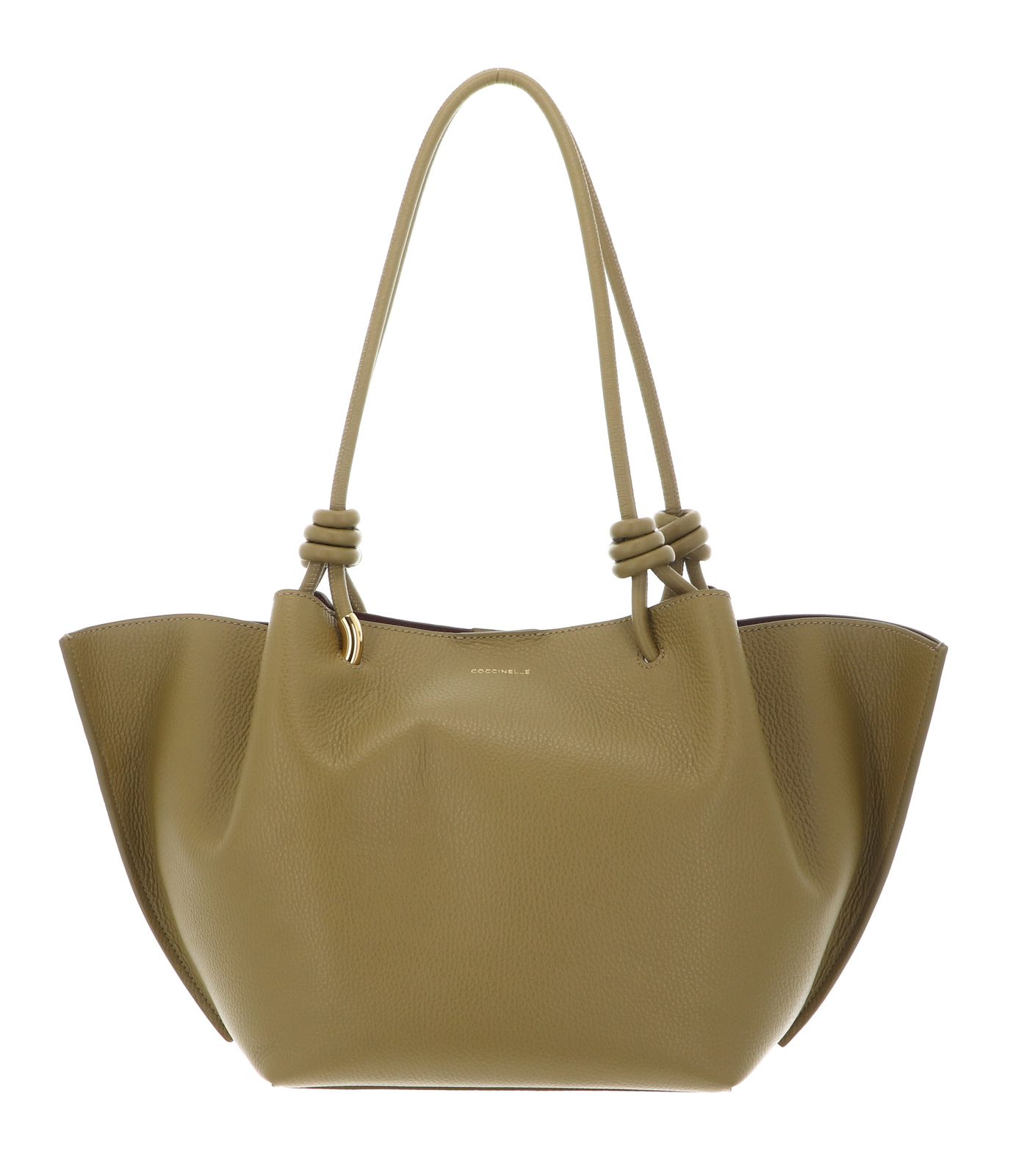 COCCINELLE Finn Handbag Grained Leather Seagrass COCCINELLE Finn Handbag Grained Leather Seagrass