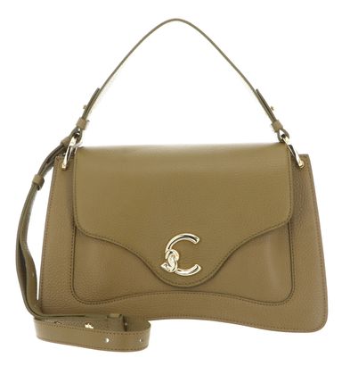 COCCINELLE C-Me Handbag Grained Leather Seagrass