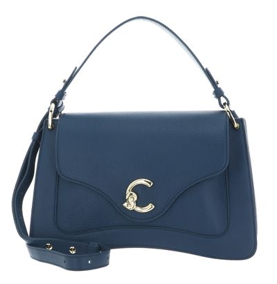 COCCINELLE C-Me Grained Leather Handbag Deep Blue