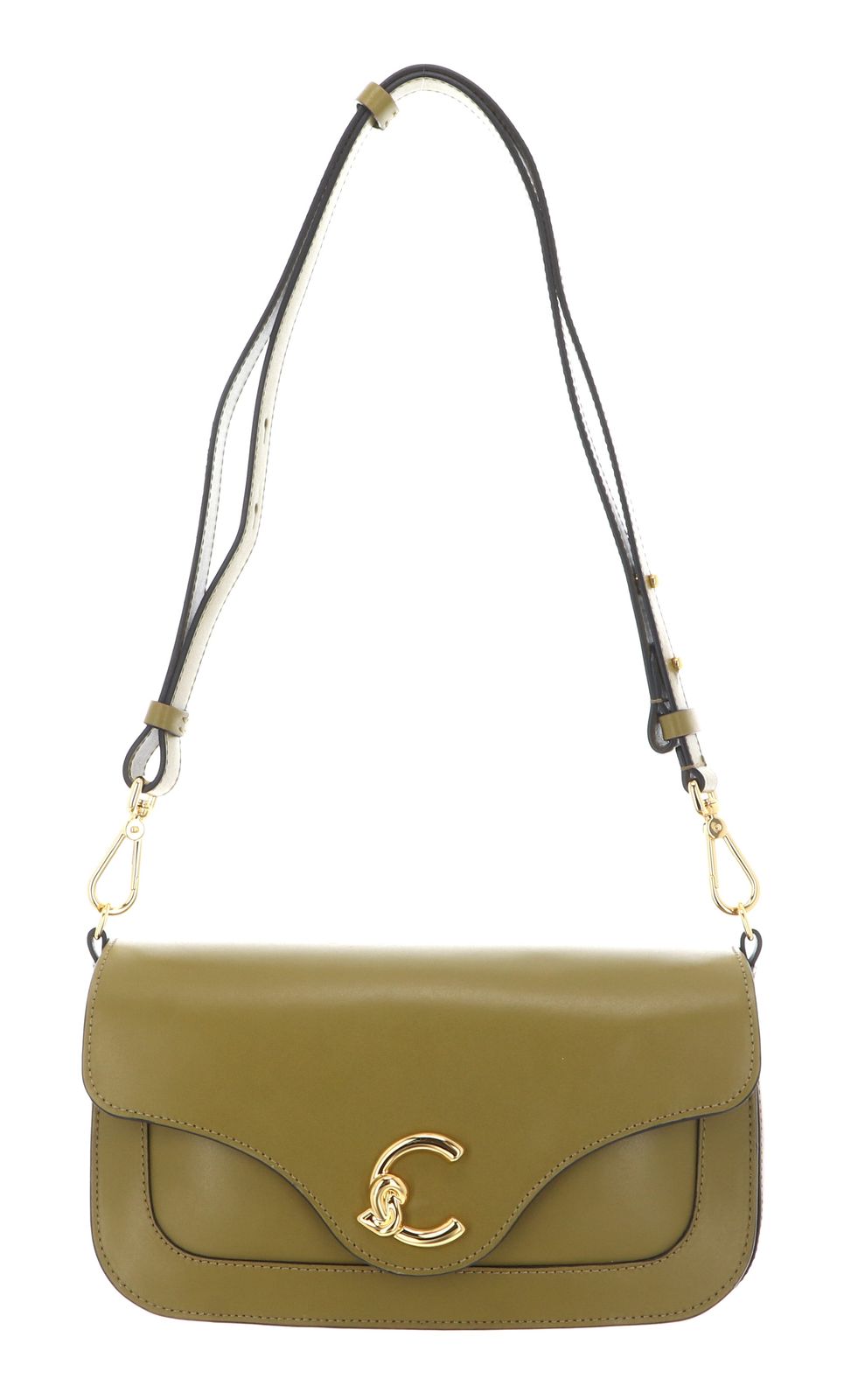 COCCINELLE C-Me Calf Shoulder Bag Seagrass