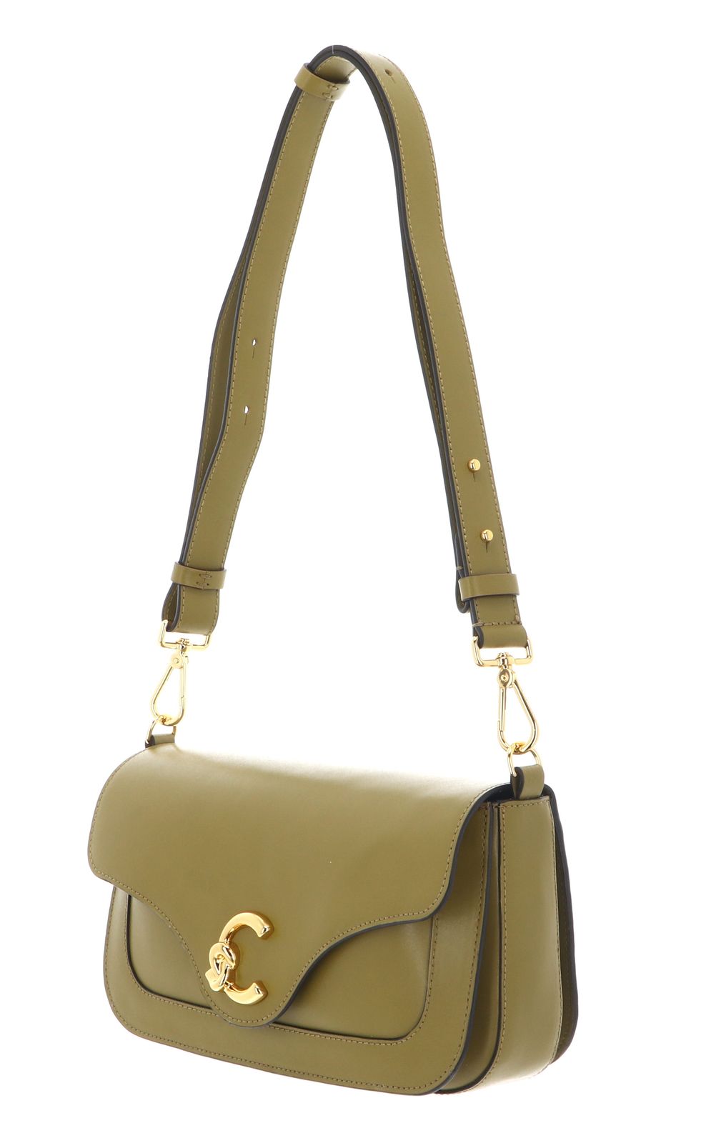 COCCINELLE C-Me Calf Shoulder Bag Seagrass COCCINELLE C-Me Calf Shoulder Bag Seagrass