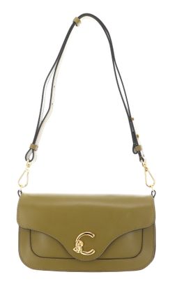 COCCINELLE C-Me Calf Shoulder Bag Seagrass