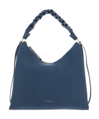 COCCINELLE Boheme Grana Double Shoulder Bag L Deep Blue / Sandshell