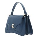 COCCINELLE C-Me Grained Leather Handbag Deep Blue