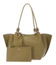COCCINELLE Finn Handbag Grained Leather Seagrass