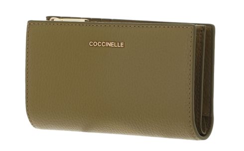 COCCINELLE Metallic Soft Wallet Seagrass