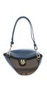 COCCINELLE Nikla Handbag Double Grainy Leather Deep Blue / Sandshell
