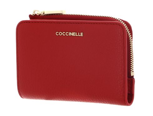 COCCINELLE Metallic Soft Wallet Scarlet