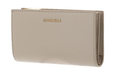 COCCINELLE Metallic Soft Wallet Sandshell