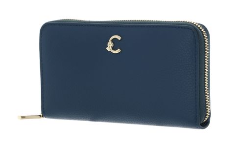 COCCINELLE C-Me Wallet Grained Leather Deep Blue
