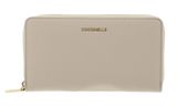 COCCINELLE Metallic Soft Wallet Grained Leather Sandshell