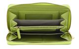 COCCINELLE Metallic Soft Wallet Grained Leather Green Glow
