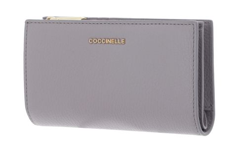 COCCINELLE Metallic Soft Wallet Oyster