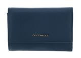 COCCINELLE Metallic Soft Wallet Grainy Leather Deep Blue