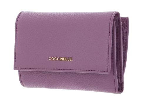 COCCINELLE Metallic Soft Wallet Grainy Leather Jellyfish