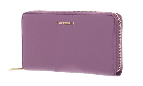 COCCINELLE Metallic Soft Wallet Grained Leather Jellyfish