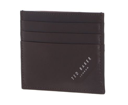 Ted Baker Raffles Embossed Corner Leather Cardholder Brown
