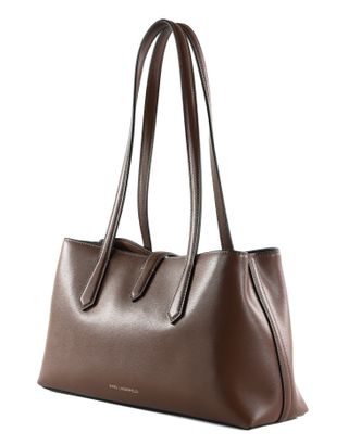 KARL LAGERFELD K / Autograph Padlock E / W Tote Dark Friar Brown