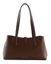 KARL LAGERFELD COTE D AZUR K/Autograph Padlock E/W Tote Dark Friar Brown
