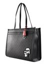 KARL LAGERFELD Ikon Monogram CC Square Tote Brown-KL Mono