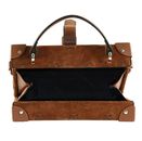 KARL LAGERFELD COTE D AZUR K/Autograph Padlock Trunk Suede S Dark Tan