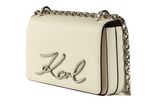 KARL LAGERFELD COTE D AZUR K/Signature 2.0 Slim Crossbody S Cream White