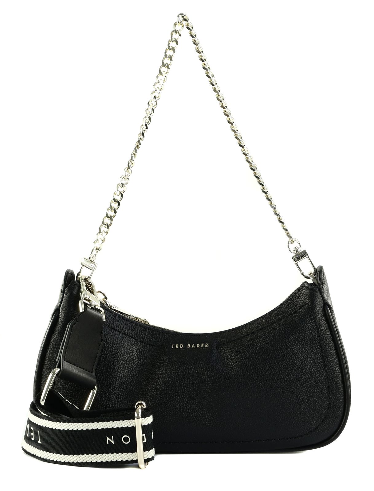Ted Baker Laarna Webbing Leather Shoulder Bag S Black