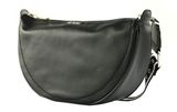 Ted Baker Lorreen Webbing Leather Half Moon Crossbody Bag Black