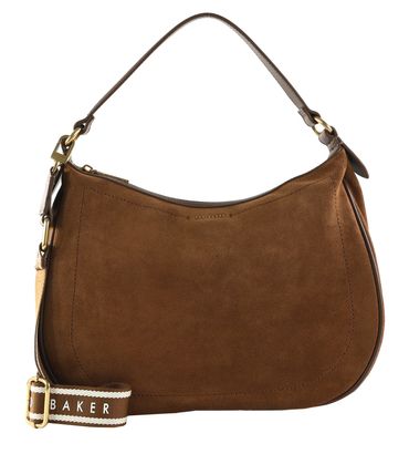 Ted Baker Samiyra Webbing Suede Hobo Bag Brown