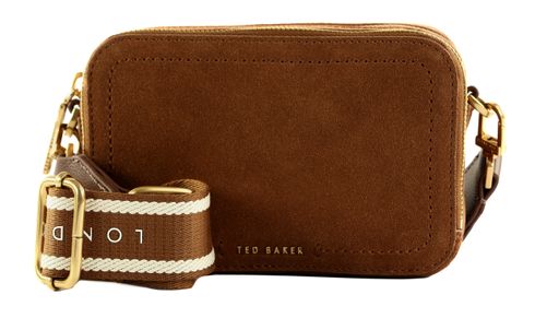 Ted Baker Shayann Webbing Suede Crossbody Camera Bag Brown