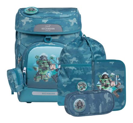 BECKMANN Plus Air Schoolbag 7 teilig Jungle Game