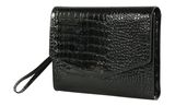 Ted Baker Wesslie Croc Effect Icon Envelope Pouch Black