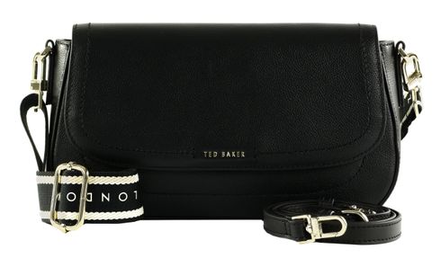 Ted Baker Louiize Webbing Leather Flapover Crossbody Bag Black