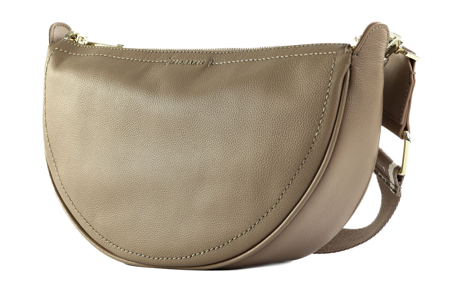 Ted Baker Lorreen Webbing Leather Half Moon Crossbody Bag Taupe Ted Baker Lorreen Webbing Leather Half Moon Crossbody Bag Taupe