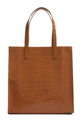 Ted Baker Wenella Croc Effect Icon Bag L Tan