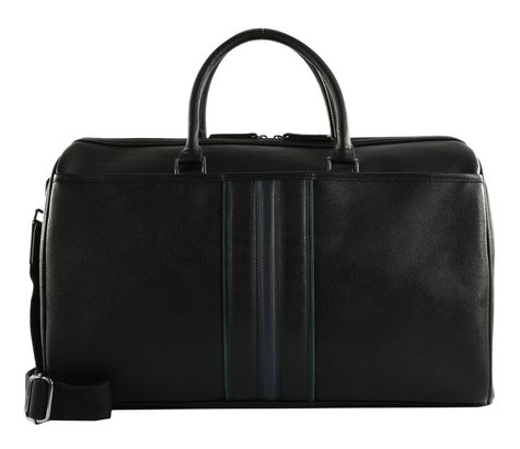 Ted Baker Kelvin Stripe PU Holdall Bag Black Ted Baker Kelvin Stripe PU Holdall Bag Black