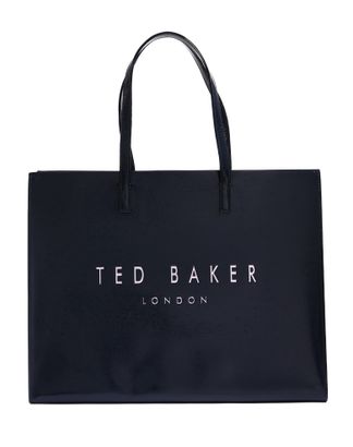 Ted Baker Caarmen Printed Crinkle Icon Bag XL Navy