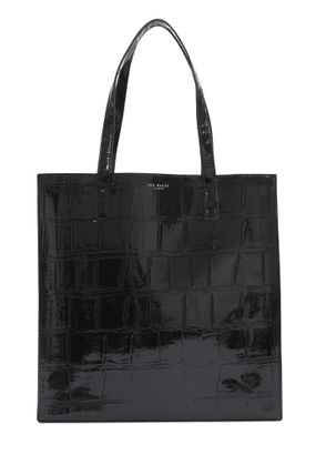 Ted Baker Vannda Croc Effect Icon Bag L Black