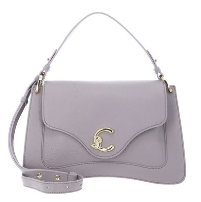 COCCINELLE C-Me Grained Leather Handbag Oyster