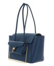 COCCINELLE Double Beat Grained Leather Handbag Deep Blue