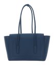 COCCINELLE Double Beat Grained Leather Handbag Deep Blue