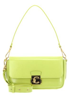 COCCINELLE C-Me Lock Shiny Smooth Handbag Leather Green Glow