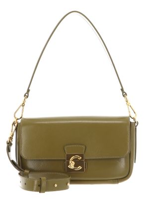 COCCINELLE C-Me Lock Shiny Smooth Handbag Leather Seagrass