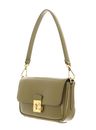 COCCINELLE C-Me Lock Shiny Smooth Handbag Leather Seagrass